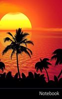 Notebook: Tropical, Verano, Puesta De Sol, Playa Cuaderno / Diario / Libro de escritura / Notas - 6 x 9 pulgadas (15.24 x 22.86 cm), 150 páginas, superficie b