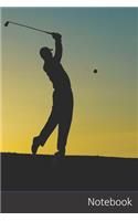 Notebook: Golf, Tramonto, Sport, Golfista taccuino / agenda / quaderno delle annotazioni / diario / libro di scrittura / carnet / zibaldone - 6 x 9 pollici (1