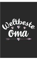 Weltbeste Oma: Schönes Cooles Weltbeste Oma Notizbuch - Planer - Tagebuch - DIN A5 - 120 Linierte Seiten - Lustiges Tolles Geschenk für Alle Coolen Omas, Omis, Gro