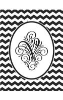 Monogram V 2018-2019 Coloring Academic Planner: Coloring Book Monthly and Weekly Black Chevron Student Calendar Planner 13 Months