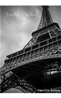 Composition Notebook: Wide Ruled / 200 Page / 7x10 inch / Eiffel Tower Cover
