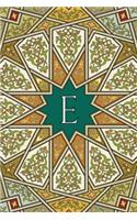 Monogram E Any Day Planner Notebook: Scheduler Organizer Datebook Journal(5 Arabesque Two 150 Planner)