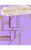 Undated Planner Monthly Large Format 8.5"x11" Chic Modern Life Scheduler