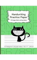 Handwriting Practice Paper: 100 Pages Blank Working Sheets I 8,5 X 11 I Softcover I for Kindergarten, 1st Grade, 2nd Grade, 3rd Grade I Preschoolers I Homeschooling I Gift Idea
