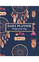 Daily Planner: Plan You Day with Times Hour by Hour + to Do List, Goals & Notes Section, Undated & Professionally Designed Daily Organizer + Scheduler, Dream Catch