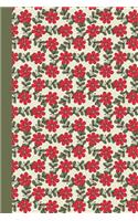 Journal: Daisies (Red and Green) 6x9 - Dot Journal - Journal with Dot Grid Paper - Dotted Pages with Light Grey Dots