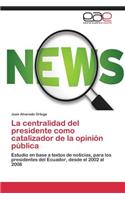 centralidad del presidente como catalizador de la opinión pública