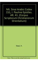 Mt. Sinai Arabic Codex 151, I. Pauline Epistles