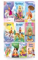 Story Books for Kids (Set of 10 Books) (Illustrated) - Mythology Books for Children - Nachiketa, Dhruva, Narada, Harish Chandra, Bhakta Prahlad, Surya, Kartikeya, Indra, Ayyappa, Vamana
