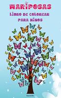 Mariposas libro para colorear para niños