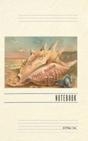 Vintage Lined Notebook Seashell Greetings from Stuart, Florida