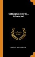 Coddington Records ... Volume no.1