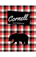 Cornell Notebook: Cornell Note Taking System Notebook Journal Notepad Paper College High-School 8.5 x 11 Large Format Size Lay Flat Easy To Write In Class Record, Red