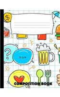 Composition Book: Doodle Composition Notebook Wide Ruled
