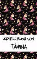 Kritzelbuch von Tamina: Kritzel- und Malbuch mit leeren Seiten für deinen personalisierten Vornamen