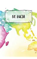 St. Lucia: Liniertes Reisetagebuch Notizbuch oder Reise Notizheft liniert - Reisen Journal für Männer und Frauen mit Linien