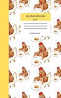 Wide Ruled Notebook Chicken Composition Book