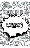 Anthony: Weekly Planer Doodle 365 Yearly Journal Notebook 120 Pages 6x9