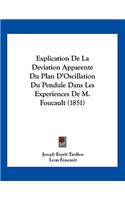 Explication De La Deviation Apparente Du Plan D'Oscillation Du Pendule Dans Les Experiences De M. Foucault (1851)