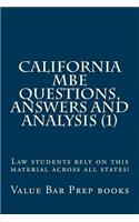 California MBE Questions, Answers and Analysis (1)