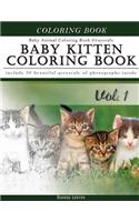 Baby Kitten Coloring Book Baby Animal Coloring Book Grayscale