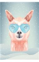 Llama Blue Light Blocking Glasses Journal: 6x9 Blank Lined Notebook / Journal (Paperback, Pink Red Cover) - Inspirational - No probllama gifts to write in