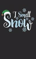 I Smell Snow: cute snowflakes design Christmas Gift notebook / journal snowy Winter holiday lovers gift