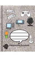 Composition Notebook: Boys Online Games / Gaming Composition Notebook for Exercise Home work book for School, Work hard Students College