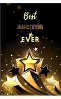Best Auditor Ever: Lined Journal (Black and Gold Stars Design)