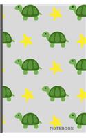 Notebook: Cute Turtle Lover Softback Diary Composition Book Journal (6" x 9") 120 Lined Pages