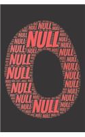 Null: Notizblock - Notizbuch - DIN A5, 120 Seiten - Gepunket, dotted, punktkariert, dot grid - Notizen, Termine, Planer, Tagebuch, Organisation - Wortwolk