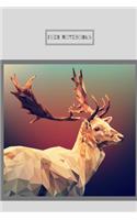 Deer - Notebook: Deer gifts for deer lovers, men, women, girls and boys - Lined notebook/journal/diary/logbook/jotter