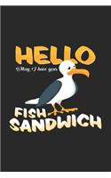 Fish sandwich: 6x9 Seagull - lined - ruled paper - notebook - notes