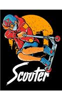 Scooter: Scooter Kid Blank Sketchbook to Draw and Paint (110 Empty Pages, 8.5" x 11")