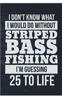 I Don't Know What I Would Do Without Striped Bass Fishing I'm Guessing 25 To Lif