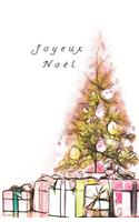 Joyeux Noel: Elegant Christmas Tree - 5.06x7.81 (12.85x19.84cm) Journal/Diary/Lists.