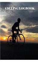 Cycling Logbook: Log All Your Ride Details Such as Distance Time and Weather with Riding at Sunset Cover