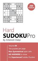 Hard Sudoku Pro: Book for Experienced Puzzlers (200 puzzles) Vol. 66