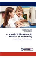 Academic Achievement In Relation To Personality