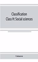 Classification. Class H: Social sciences