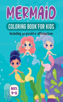 Mermaid Coloring Book for Kids Ages 4-8