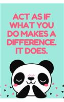 Act as if what you do makes a difference. It does.