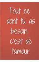 Tout ce dont tu as besoin c'est de l'amour
