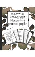 Little learners handwriting practice paper