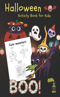 Halloween Activity Book for Kids: Mixed 3 Activities Book, Costume Coloring, Dot To dot or Connect the dot, Learn how to draw .
