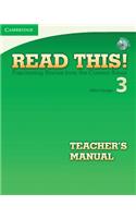 Read This! Level 3 Teacher's Manual with Audio CD