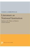Literature as National Institution
