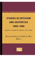 Studies in Criticism and Aesthetics, 1660-1800