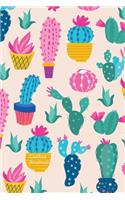 Cactus Journal: Pink Cactus Plant Notebook