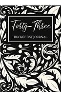 Forty-three Bucket List Journal